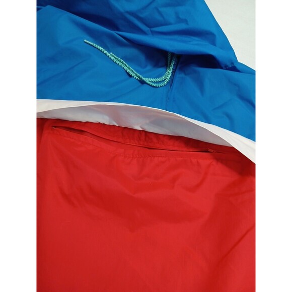 VIP Mens Pullover Navyblue Windbreaker Raincoat Nylon Jacket Pockets Sz XL - Picture 5 of 10